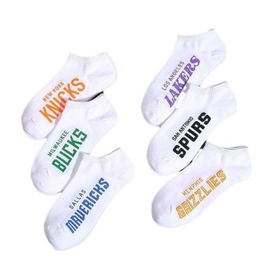 NanJiren Ankle Socks For Men Women Breathable Sweat Absorbing Cotton Casual Sport Socks With Team Names White Black - Product Image 5