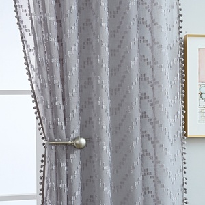<span class=keywords><strong>Tende</strong></span> Finite Grigio Nordico in Poliestere Goffrato, Tenda Filtrante Semitrasparente in Tulle Jacquard Testurizzato Ignifugo - Product Image 4