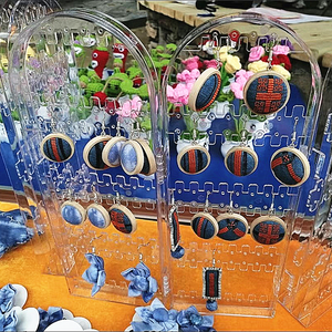 50pcs 2.5-4cm Polished <strong>Wooden</strong> Circular Gemstone Base with <strong>Inlaid</strong> Pendant Base Lovely Love Decorative Model - Product Image 6