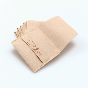 Pochette cadeau pour bijoux en microfibre de velours suédé avec logo personnalisé - Product Image 2