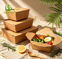 Boîte à repas écologique pour la restauration rapide SUMKOKA BPI Factory, emballage alimentaire en papier kraft à emporter