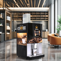 Machine à café automatique numérique de comptoir commerciale intelligente à café fraîchement moulu avec code QR