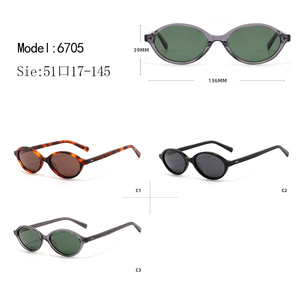 Cat Eye Sunglasses Full Rim Solid Black Frame Anti-Uv Protection Unisex Adult Lightweight <b>Polycarbonate</b> Lens - Product Image 3