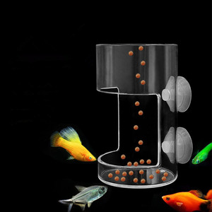 Tubo di alimentazione galleggiante per pesci in acrilico acquario acquario - Product Image 3