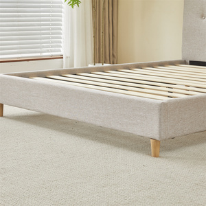 Lits modernes Yiqian Queen/King Size capitonnés avec cadre en bois, robustes, pliables, avec <span class=keywords><strong>lit</strong></span> gigogne, assemblage facile KD, garantie 2 ans - Product Image 3