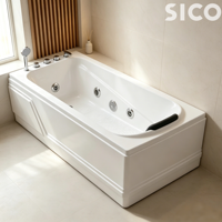 Baignoire de massage d'angle moderne blanche en acrylique avec drain, écologique, autoportante, spa, bain à remous