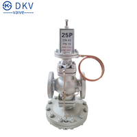 DKV 25P Soupape de réduction de pression Vapeur Pilote Diaphragme Soupape de réduction de pression Fonte ductile Vapeur Eau PRV Régulateur de pression