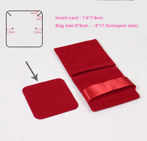 Luxury Custom Logo Multi Color Velvet Suede Jewelry Envelope Bag Satin <b>Ribbon</b> Closure Ring Storage Pouch <b>Wedding</b> Favor Gift Bags - Product Image 3