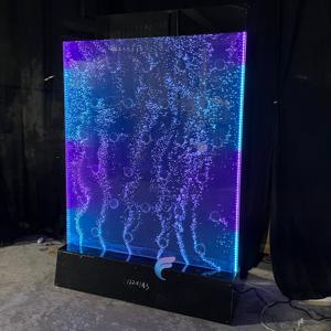 Indoor Bubble Wall Decorative Indoor Water Wall <b>LED</b> <b>Lights</b> Acrylic Water <b>curtain</b> fountain - Product Image 2