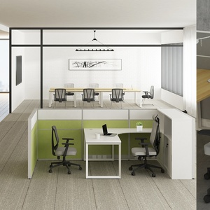 Commercial Modern Modular Wooden Call Center Desk Convertible Extendable Office Cubicle with Panel Style Furniture Workstation - Product Image 6