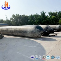 Airbags de sauvetage de bateaux de la marque ZHH, fabriqués au Shandong, avec valves de gonflage rapide, fiables, noirs, cylindriques, en caoutchouc marin, pour le lancement de bateaux, longs