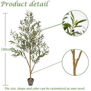 Bossion Vente en gros Arbre artificiel en plastique, faux <span class=keywords><strong>olivier</strong></span>, décoration intérieure, <span class=keywords><strong>olivier</strong></span> artificiel - Product Image 2