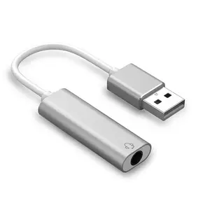 USB PC Laptop para microfone alto-falante fone de ouvido adaptador de placa de som de áudio 3D de 7.1 canais