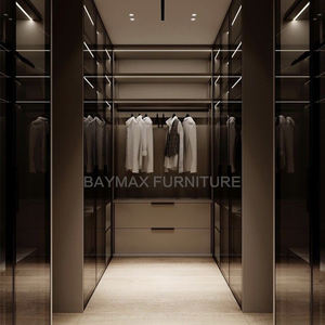 أثاث غرفة النوم المعاصر المشي في خزانة الملابس مع الضوء - Product Image 6