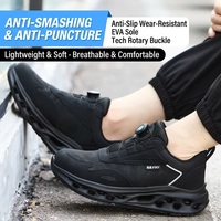 Zapatos de trabajo de seguridad para hombre, zapatillas con punta de acero antigolpes, suela exterior de EVA antipinchazos, botas protectoras ligeras