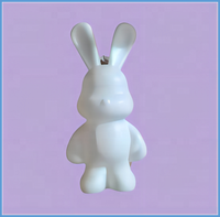 Modèles d'animaux en résine PVC faits à la main de 8 cm de haute qualité pour la Saint-Valentin, les fêtes et les célébrations, modèles de lapins et d'ours en PVC pour la création de bijoux DIY
