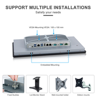 PC industriel tout-en-un personnalisable avec écran tactile résistif de 10,1, 12,1, 15,6 et 21,5 pouces