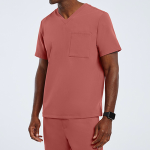 Traje médico de manga larga para hombre y mujer, uniforme de hospital de alta calidad con cuello en V, trajes de enfermera de manga larga - Product Image 3