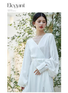 <span class=keywords><strong>2022</strong></span> último elegante satén blanco seda Puff mangas encaje hasta suave tul camisón fiesta <span class=keywords><strong>boda</strong></span> Bata - Product Image 5