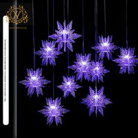 Décoration de plafond de mariage Flocon de neige Toile de fond Lampe suspendue Lumière acrylique pour autre décoration de mariage