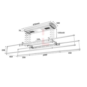 Piccolo essiccatore di stoffa montato a parete Auto ascensore elettrico asciugatura riscaldata asciugatrice per biancheria intelligente - Product Image 2