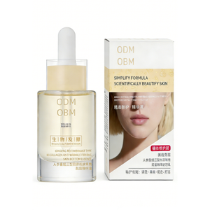 Olio Viso Antirughe, Sbiancante e Rassodante con Collagene Ricombinante di Tipo III e Ginseng, Fermentazione Biologica, 30mL OEM ODM - Product Image 1