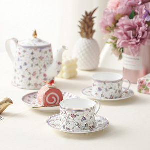 Tasse à café et soucoupe en céramique costume Style pastoral européen Style britannique créatif fleur thé après-midi thé léger luxe frais - Product Image 3