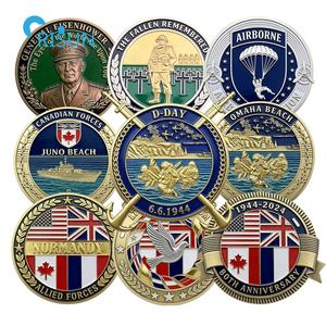 Pièces commémoratives personnalisées <span class=keywords><strong>du</strong></span> <span class=keywords><strong>débarquement</strong></span> de la Normandie, Jour <span class=keywords><strong>du</strong></span> D, de la Seconde Guerre mondiale, pour <span class=keywords><strong>les</strong></span> anciens combattants, pièces commémoratives personnalisées <span class=keywords><strong>du</strong></span> <span class=keywords><strong>débarquement</strong></span> de la Normandie, défi de la Journée <span class=keywords><strong>du</strong></span> D - Product Image 1