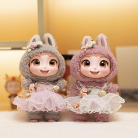 Boneka Kupu-kupu Mawar Custom Terlaris, Tahan Air, Kartun Lucu, Aksesoris Boneka, Gaun Pengantin, Pakaian Modis 17cm