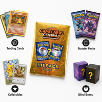 Pack mystère de cartes à collectionner imprimées sur mesure, emballage doré à bords dentelés pour sacs mystères TCG en gros