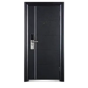 Modern front entry steel glass doors for sale cheap big discount Italian armored door made in china