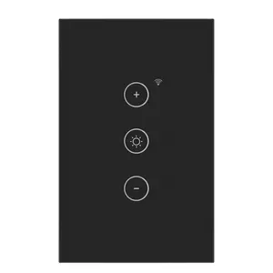 Universal 118 Type USW8832B Black Touch Wi-fi Enabled 1 Way Us 110 V Smart Dimmer Switch 1000W/gang