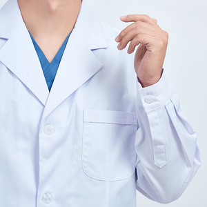 Color personalizado Unisex Invierno Manga larga Doctor Lab Bata Algodón Poliéster Hospital Salón de belleza Ropa DE TRABAJO - Product Image 3