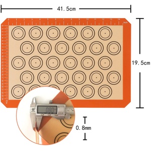 Ensemble de 3 <span class=keywords><strong>tapis</strong></span> de cuisson en <span class=keywords><strong>silicone</strong></span> 100% antiadhésifs pour pâtisserie et macarons 11,6*16,5 pouces - Product Image 2