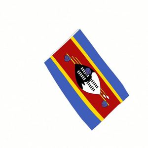 Drapeau de la Swaziland 3x5 pieds en polyester avec deux œillets en laiton, simple couche, pour décoration intérieure et extérieure - Product Image 1