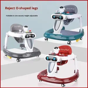 הליכון לפעוטות נגד רגלי O מפלסטיק, רב תכליתי, נגד התהפכות, ניתן לשבת ולדחוף, מכונית למידה - Product Image 4