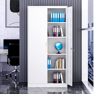 Armoire de classement à 2 portes en acier, design moderne, écologique, durable, pliable pour bureau, école, maison, chambre, hôtel, salon - Product Image 2