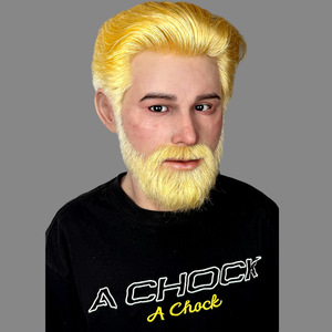 Máscara de Silicona Rubia de Grado Cinematográfico, Disfraz de Cabeza Completa con Textura de Piel Realista para Cosplay y Bromas - Product Image 4