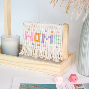 Kit de Macramé para Principiantes, Estilo Boho, Mini Colgante de Letra, Juego de Bricolaje con Cordón de Poliéster y Guía Paso a Paso, Accesorio para Coche y Bolso - Product Image 4