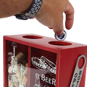 JUNJI Home Wine Cork Và Bia Cap Người Giữ Bằng Gỗ Và Bia Cap Chủ Shadow Hộp Gỗ Tân Gia Hiện Tại - Product Image 4