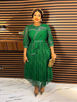 Nouvelle Robe de Soirée Africaine Printemps 2023, Robe Longue Maxi à Manches en Maille, Robe de Soirée à Paillettes pour Femmes, Robe Grande Taille