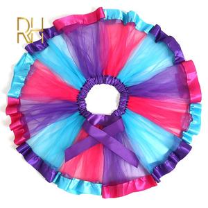 Bambini arcobaleno <span class=keywords><strong>Tutu</strong></span> Party Dance gonna <span class=keywords><strong>bambine</strong></span> vestono Performance compleanno principessa <span class=keywords><strong>Tutu</strong></span> gonne con fiocco - Product Image 5