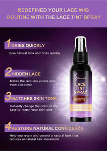 Arganrro herramienta <span class=keywords><strong>de</strong></span> extensión <span class=keywords><strong>de</strong></span> cabello <span class=keywords><strong>de</strong></span> etiqueta privada Spray <span class=keywords><strong>de</strong></span> tinte <span class=keywords><strong>de</strong></span> encaje marrón oscuro para teñir tus pelucas <span class=keywords><strong>de</strong></span> Base <span class=keywords><strong>de</strong></span> seda, frontales y cierres - Product Image 2