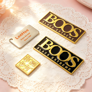 "nickel logo perfume label electroformed nickel sticker 3d metal perfume label" - Product Image 1