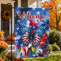 Drapeaux de jardin en gros, double face, imperméables, en polyester, pour extérieur, bannières de jardin, décorations saisonnières pas chères, livraison rapide, pour la maison et la terrasse