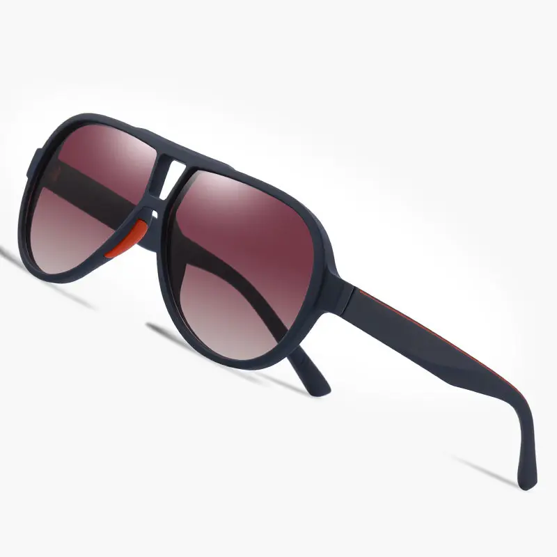 Óculos de sol clássico leve oval de aro completo UV para homens com logotipo de marca 2024