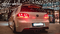 Luz Trasera LED para VW Golf 6, Lente Transparente, Nueva Actualización Retrofit, Luces de Circulación Diurna 6000K 6000 Lúmenes, Plug and Play 2008-2013