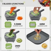 SMILE MOM Keuken Plastic Multifunctionele Handmatige Snijder Natte Fruit Afgietmandje Lemmet Snijder Groente Rasp