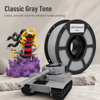 Filamento PETG de 1.75 mm, Gris Básico, Material de Impresión de Alta Resistencia, Filamento para Impresora 3D para Impresión Tridimensional