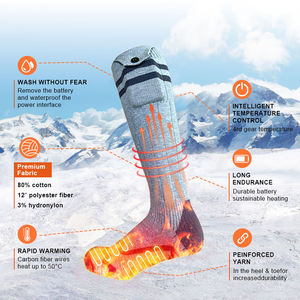 Winter Outdoor Hunting Walking Skiing Chaussettes chauffantes à batterie rechargeable Femmes Hommes Chaussettes chauffantes thermiques - Product Image 2